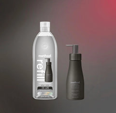 foaming hand wash starter set - vetiver + amber, 38 fl oz