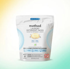 laundry detergent packs - free + clear, 42 ct
