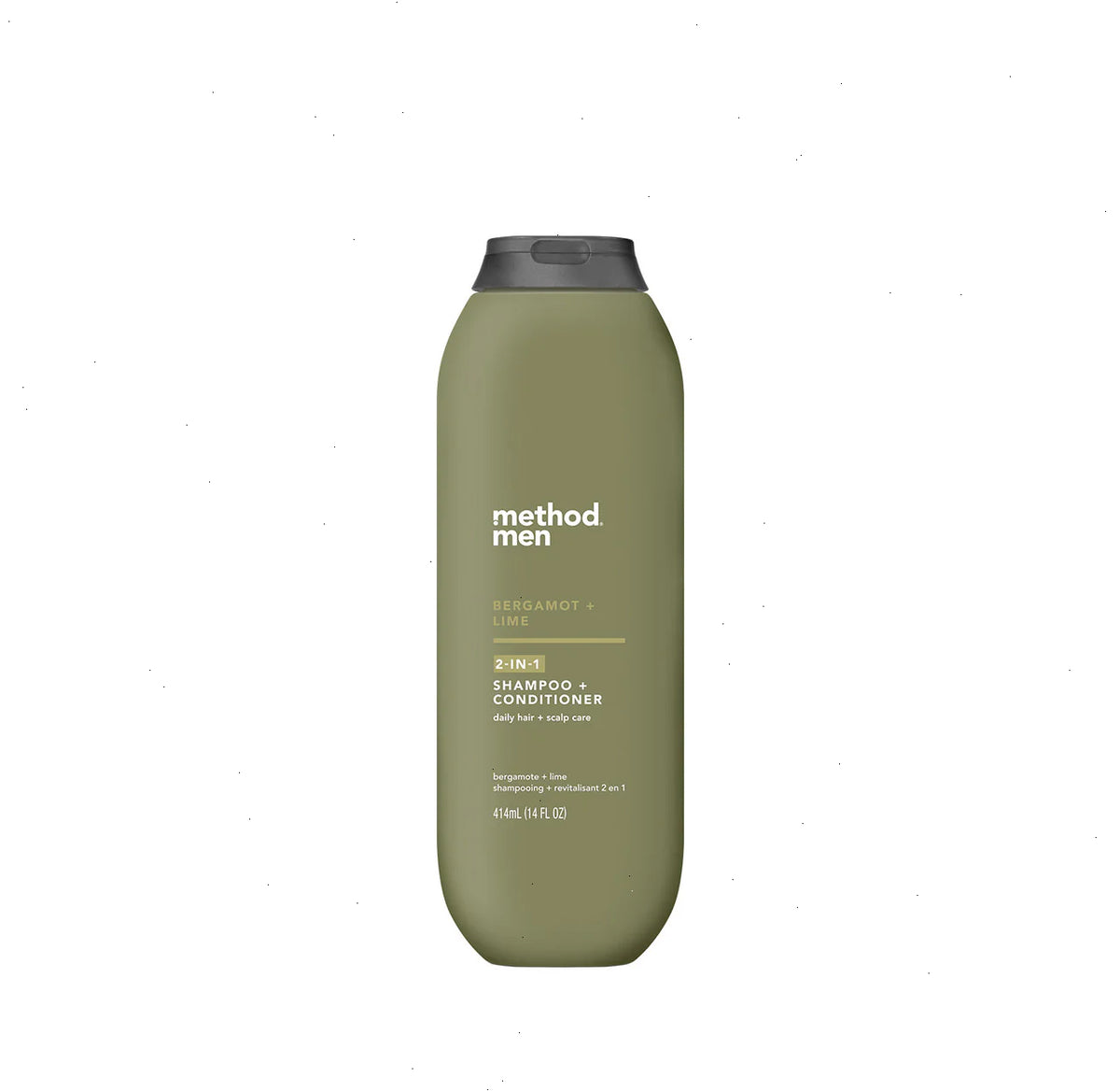 2-in-1 shampoo + conditioner - bergamot + lime, 14 fl oz