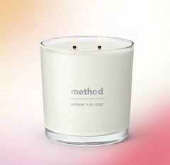 premium soy candle - vetiver + amber, 14 oz