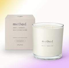 premium soy candle - violet + lavender, 14 oz