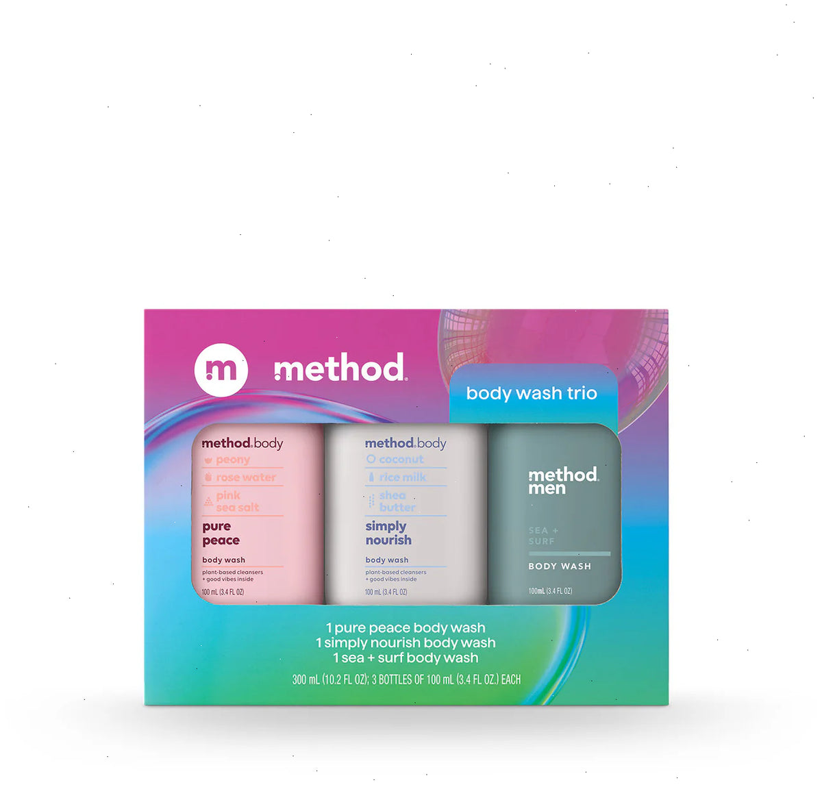 travel-sized gift set body wash trio, 10.2 oz