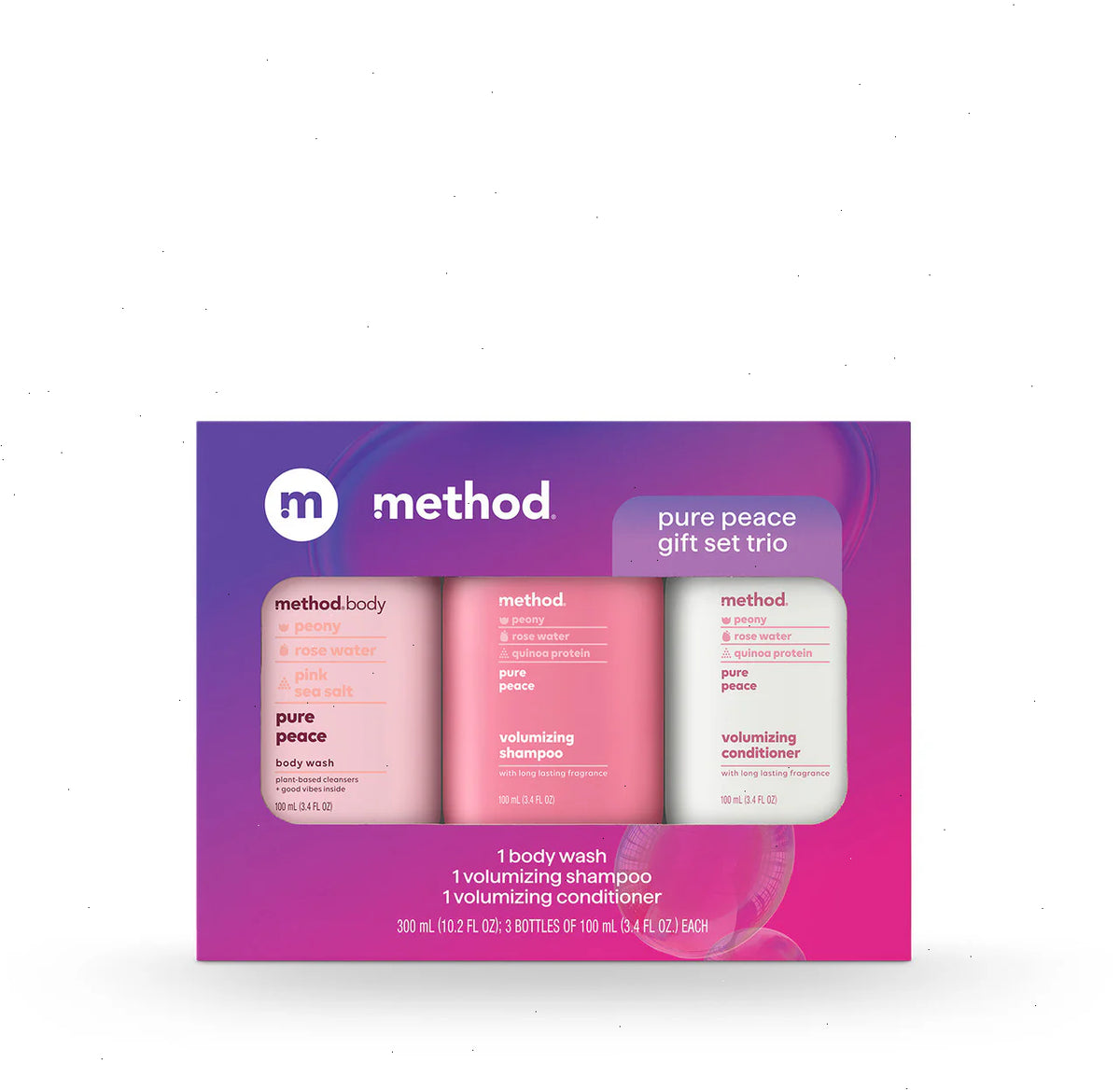 travel-sized gift set trio - pure peace, 10.2 oz