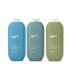 men's body wash trio